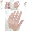 Chic Minimalist Opal Ring For Women Stylish Copper Open Finger Ring Geometric Design 2023