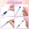 Macaron Gradient Diamond Painting Pen With Wax Refillable Wax Pen Rotating Glue Point Drill Pen For Nail Art Rhinestones Tools