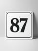 Metal Sign Black House Number On White Background Outdoor Wall Art Decor