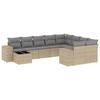 VidaXL Salon de Jardin avec Coussins 10 pcs, Canapés de Terrasse, Ensemble de Meubles de Patio, Mobilier d'Extérieur, Beige 3223058