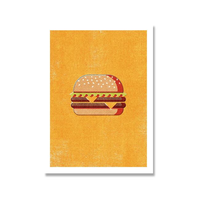 

Скандинавские картины Декор для кухни Печать на стенах Фаст-фуд Бургер Мороженое Ресторан Украшения Плакат Картина Без Рамки 21*30cm No Frame
