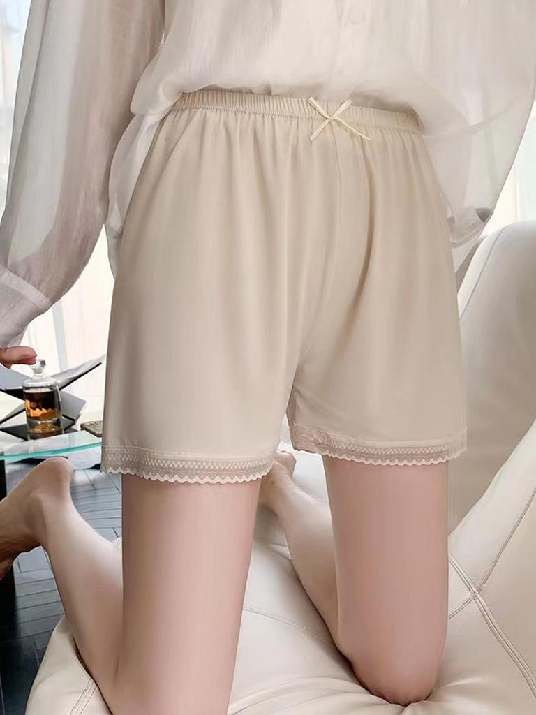 Women's High-Waisted Lace Safety Leggings: Non-Curling, Anti-Exposure, Summer Outdoor Wear