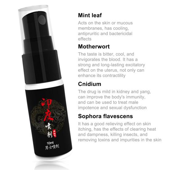 Yousheng 10ML/Bottle Delay Spray Flirt Safe Plant Extracts Men Delayed Topical Spray for External Use