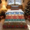 Christmas Duvet Cover Set Cute Christmas Gift 100% Polyester Fiber Duvet Cover Ultra Soft Brushed Bedding for Bedroom Hotel Dormitory