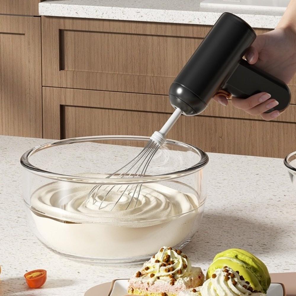 Rechargeable Cream Whisk Handheld Milk Frother Easy To Clean Electric Egg Beater  Baking Cake Tool