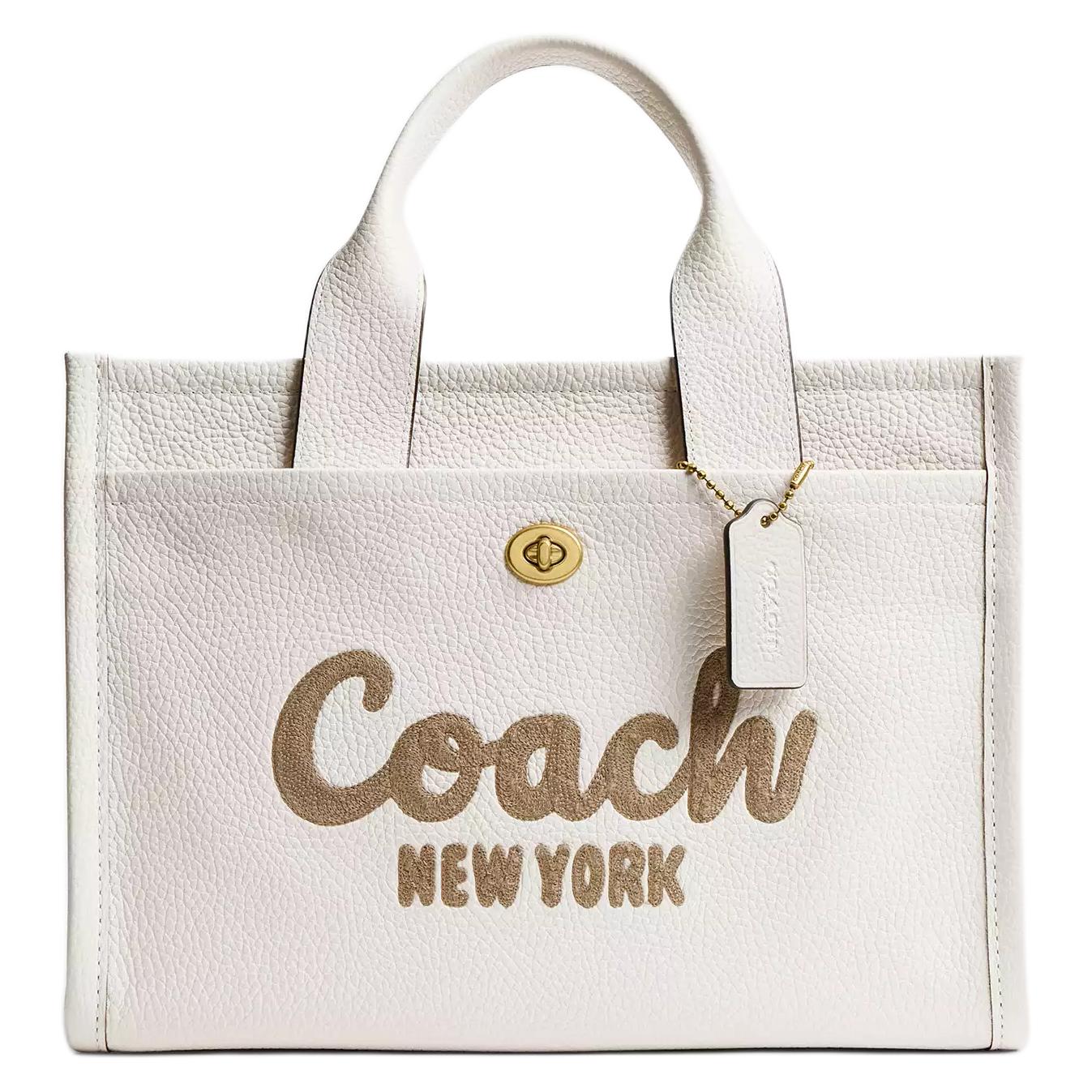 

Сумка-тоут Coach Cargo 34 з вишивкою, знімним плечовим ременем, шкіряна, для жінок, біла CAM75-B4HA Basic Set (Bag+Dust Bag)