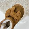 Winter Korean Style Warm Cotton Boots Cute Bow Cotton Shoes Plus Velvet Thick Snow Boots
