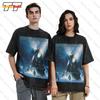 The Polar Express Movie Train Heading Down The Tracks Oversized T-Shirt YGJ9