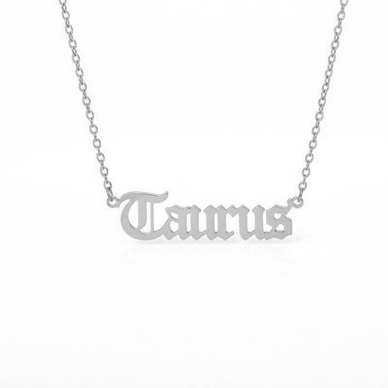 Collana con Ciondolo Zodiacale in Acciaio Inossidabile Dodici Costellazioni