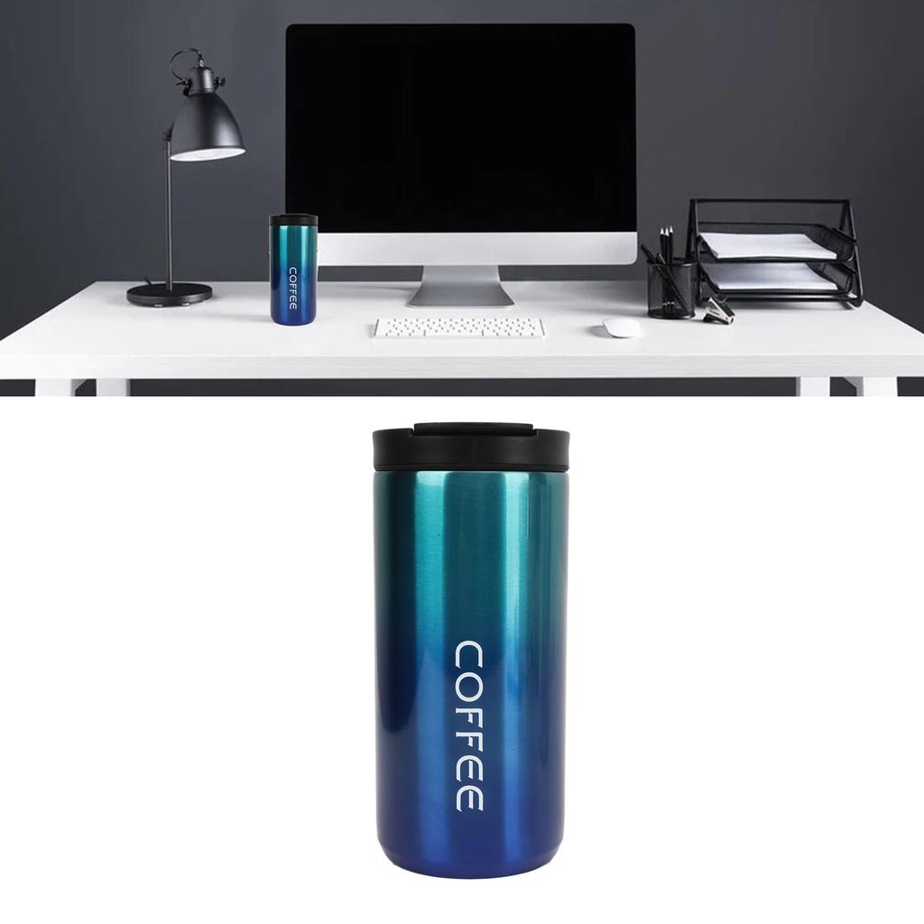 Insulated Coffee Mug Stainless Steel Large Caliber Gradient Color Anti Skid Insulated Water Bottle 350ML