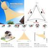 2Pack 5/3.6/3/2M Triangle Sun Shade Sail Waterproof UV Block Sun Shelter Awnings Canopy for Garden Yard Patio Sunscreen Sunsails