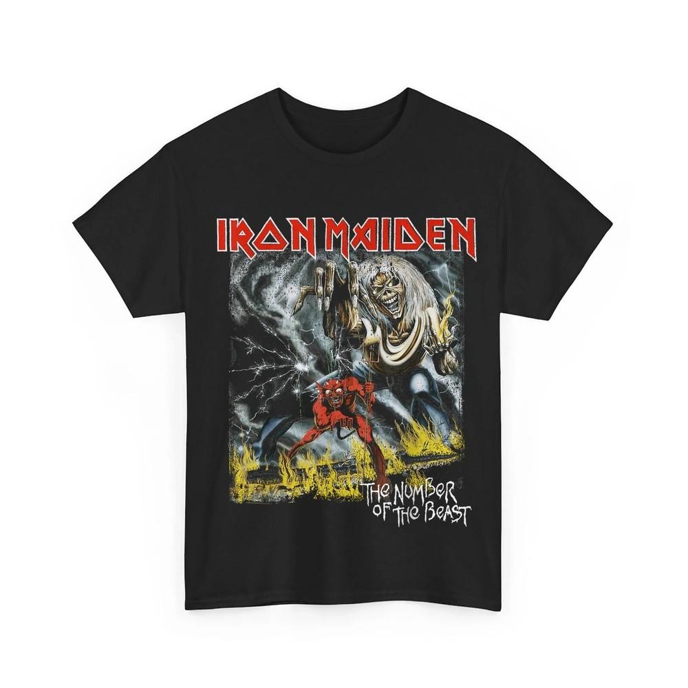 Мужская футболка Iron Maiden Number of the Beast Eddie Panel Burst Унисекс M