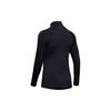 Under Armour Half-Zip Solid Color Sports Stand Collar Hoodie Women Hoodies Black 1343319-001