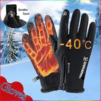 Mens and Womens Winter Outdoor Sports Warm Gloves for Cycling Skiing Waterproof and Windproof Gloves