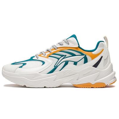 Li Ning Qixing Trend Rebound Low-Top Running Shoes Men Sneakers White Green ARLS023-4