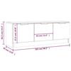 TV Cabinet White 102 x 35 x 36.5 cm Particleboard