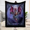 Gothic Style Blanket Comfortable Perfect for Livingroom Bed Seaside Four Seasons Multipurpose Warmthful Decor Best Holiday Gift for Friends Family