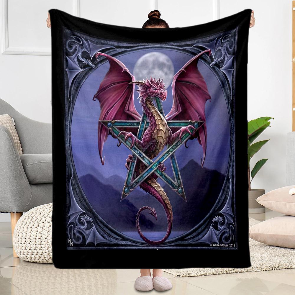 Gothic Style Blanket Comfortable Perfect for Livingroom Bed Seaside Four Seasons Multipurpose Warmthful Decor Best Holiday Gift for Friends Family