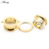 Alisouy 1PC Stainless Steel Straight Bar Spike Cone Ear Tunnel Plug Flesh Expander Stretcher Gauge Earring Piercing Body Jewelry