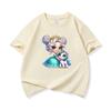 Kids Cotton T Shirt Princess Girl With White And Blue Unicorn Print Crew Neck Short Sleeve Tee Casual Boys Girls Summer Tops