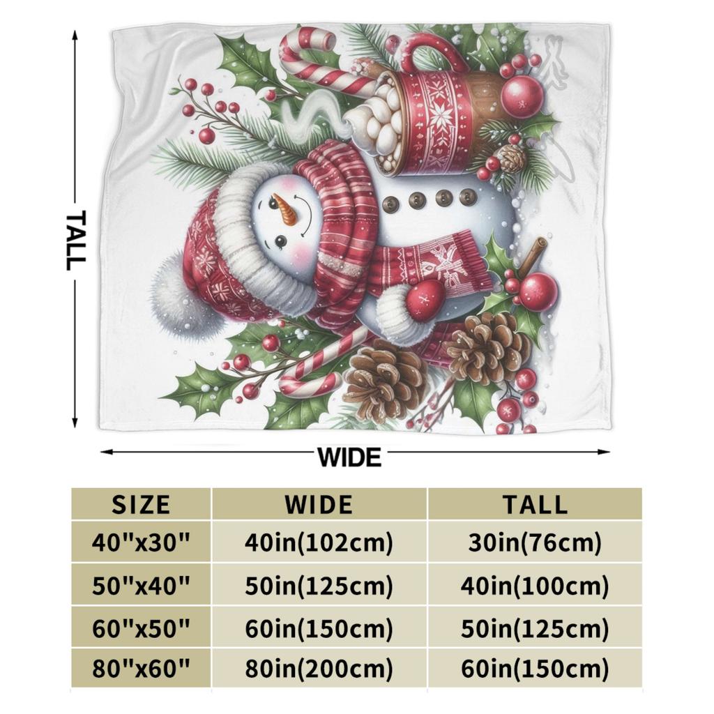 Christmas Snowman Plush Blanket Girls Boys  Flannel Bedding Throws For Outdoor Warm Soft Design Quality Bedspread Gift