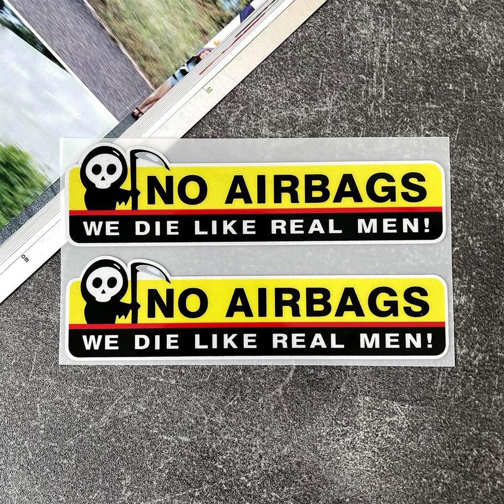 Funny Reflective Death God No Airbag Sticker for Motorcycles and Cars