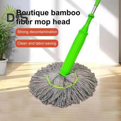 2-in-1 Dehydrated Mop with 360 Degree Rotation Ultrafine Microfiber Heads Upright Storage Wall Hanging Mop Floor Cleaner