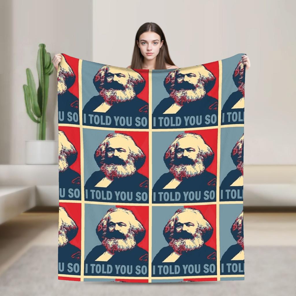 Karl Marx Blanket Quality Super Warm Throw Blanket Winter Students Bedroom Novelty Bedspread