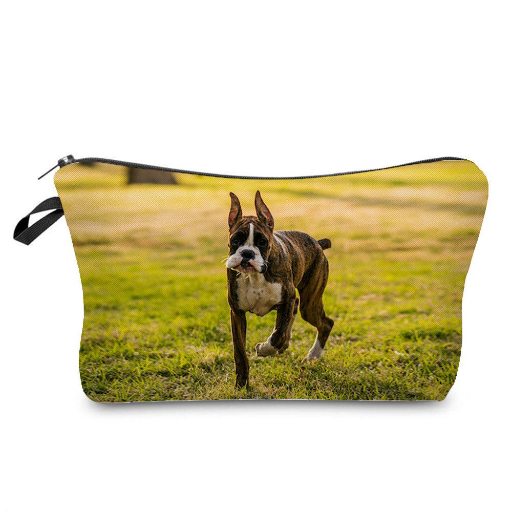 Women Dog Print Cosmetic Bag Toiletries Organize Travel Storage Case 6873
