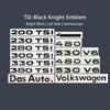 YKPSC1 3D ABS 200/230/280/300/330/380TSI 480 530V6 Car 4motion Emblem Auto Rear Trunk Badge Sticker For VW 17-20 cars produced