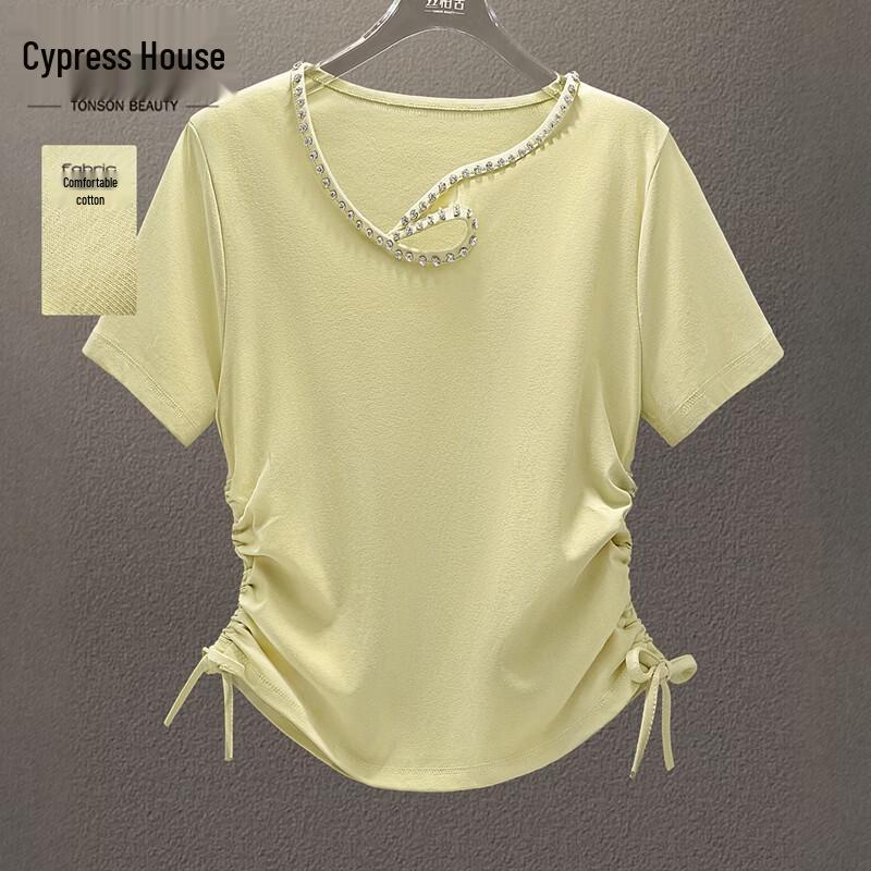 Women s Slim Fit Studded Short Sleeve T-Shirt M
