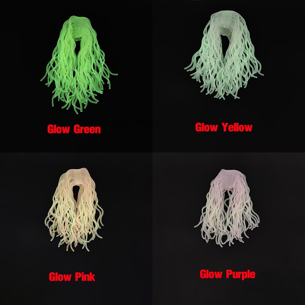 MNFT 5Bundlles/300pcs Fly Fishing Tying Materials Squirmy Wormy Artificial Kit Worm Soft Lure Flies Plastic Worms