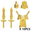 Medieval Ancient Castle Green Dragon Raven Knights Armour Assemble Scene Building Block Figures Children's Bricks DIY Toys Gifts