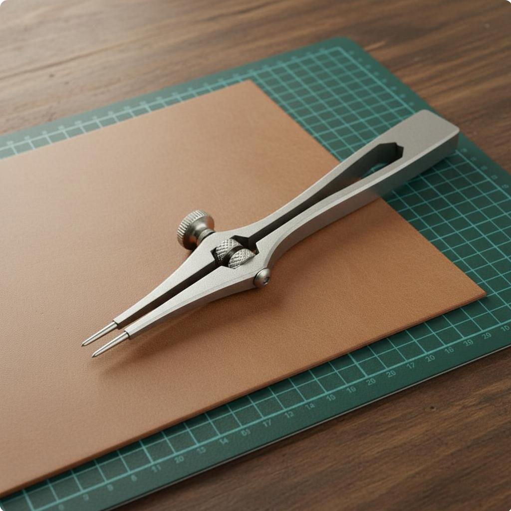 Adjustable Spacing Leather Perforate High Carbon Stainless Steel Leatherworking Tool for DIY Hobbyists