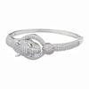 Full Diamond Zircon Emerald Leopard Head Open Bracelet Women'S Light Luxury High-End Niche Design Heavy Industry Personalized Bracelet