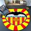 Valencia Cf Crest Design Round Rug for Livingroom,Bedroom, Palyroom, Chair Rug, Area rug, Circle Carpet, Large Size Fan Christmas gift