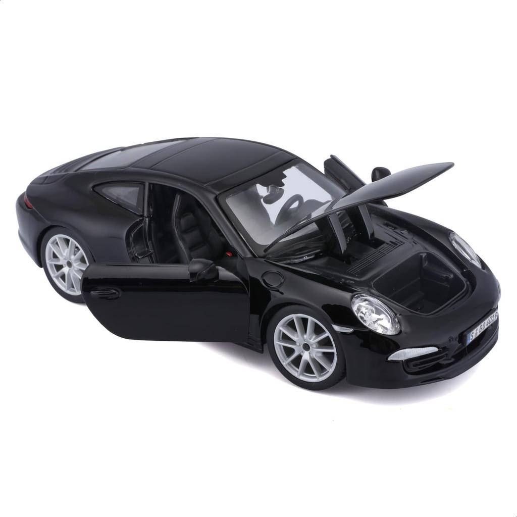 Bburago Měřítko Porsche 911 Carrera S Černý Kovový Model Hotový BK 1/24 / Auto, Produkt, 18-21065 [Použité]