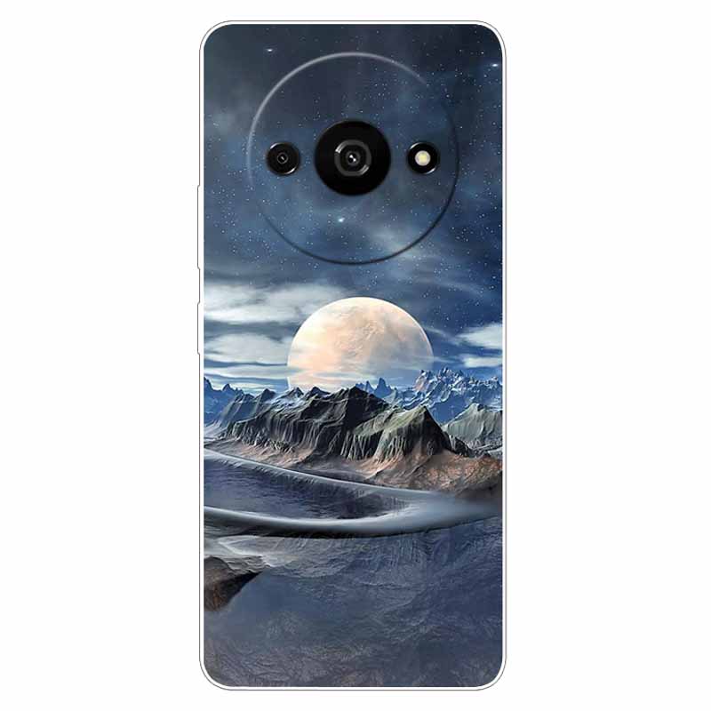 Voor Xiaomi Poco C61 Hoesje Zacht Cool Ruimte TPU Siliconen Beschermende Achterkanten voor Xiaomi Poco C61 PocoC61 Hoesjes C 61 Landschap