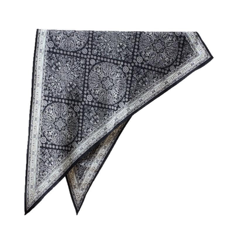 Women Fashion Cashew Print Faux Silk Cooling Sun Protection Neck Scarf