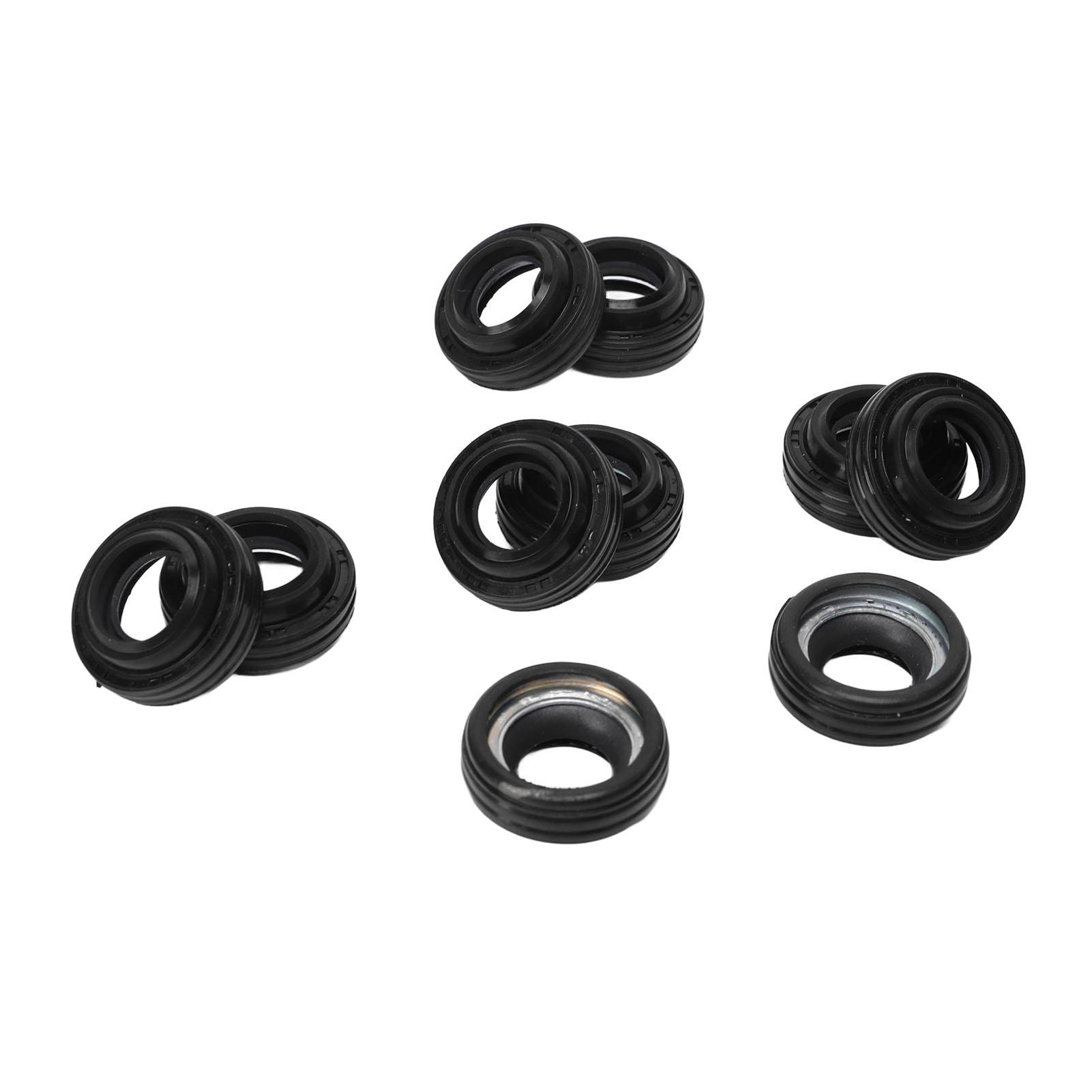 

10PCS AC Compressor Shaft Seal Kit Rubber Compact Structure Replacement for Hyundai Kia HCC AC Compressor