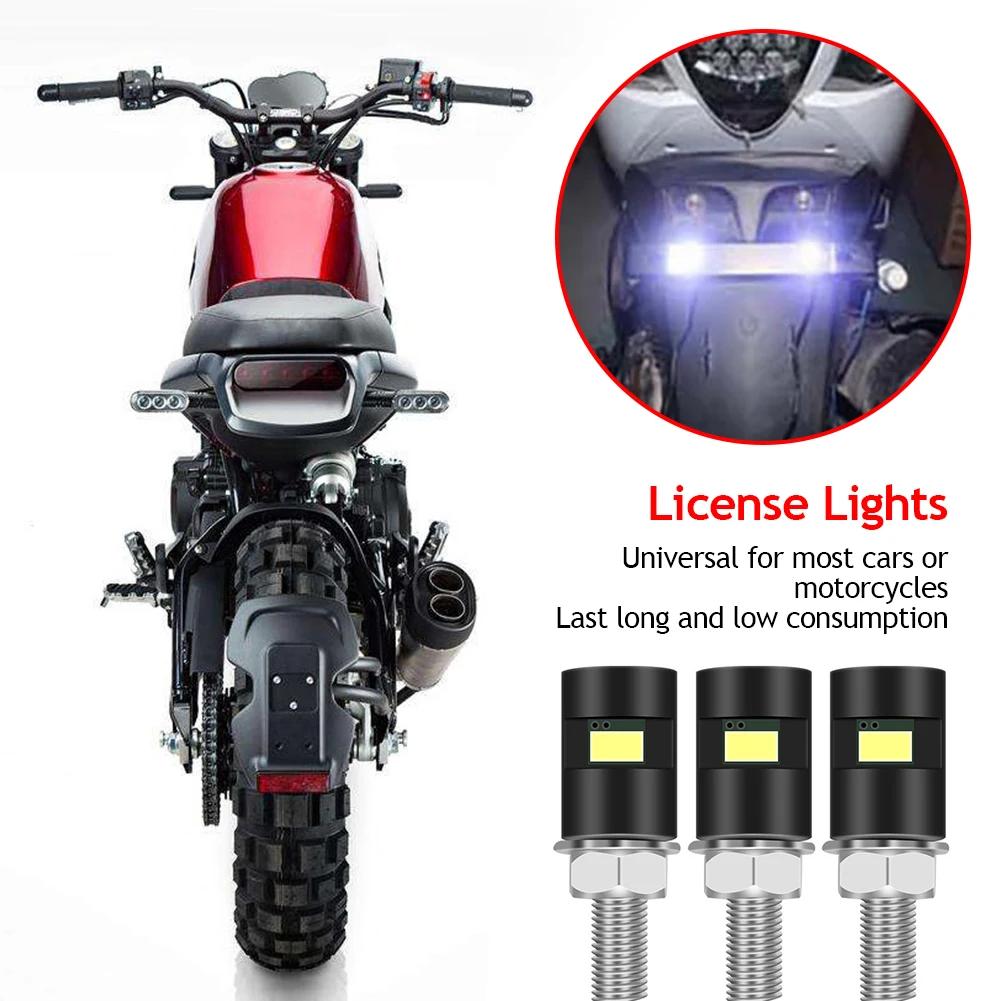 2PCS 12V 5630 SMD LED Voiture Moto Plaque d'Immatriculation Lumières Lampe Auto Queue Avant Vis Boulon Ampoules Lampes Source de Lumière