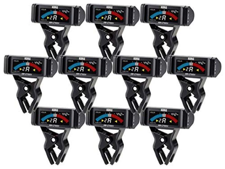 KORG - Clip-on Tuners for ViolinViola AW-LT100V (Set of 10)