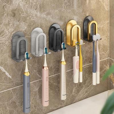 Upside-down Design Toothbrush Holder Anti-corrosion Storage Useful Wall-mounted Electric Toothbrush Mouthwash Cup Rack