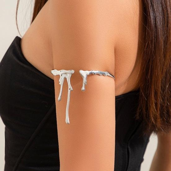 

Браслет на руку с жидким отверстием, регулируемый, из сплава, сплошной цвет, полированный, противоскользящий, украшение на руку, браслет для покупок, вечеринок, свиданий, ювелирные изделия серебряный