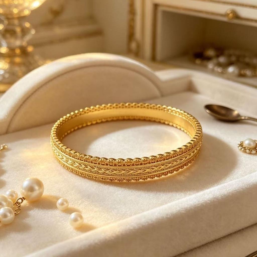 Ancient Method of the Same Style, Hollow Silk, Rich Bracelet, Advanced Closed Wheat Ear Lace, Exquisite Light Luxury Bracelet, Advanced