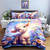 Lamb floral backdrop. Bedding Duvet cover sets Duvet covers Pillowcases gifts (1 * Duvet Cover 2 * Pillowcases, without duvet insert)