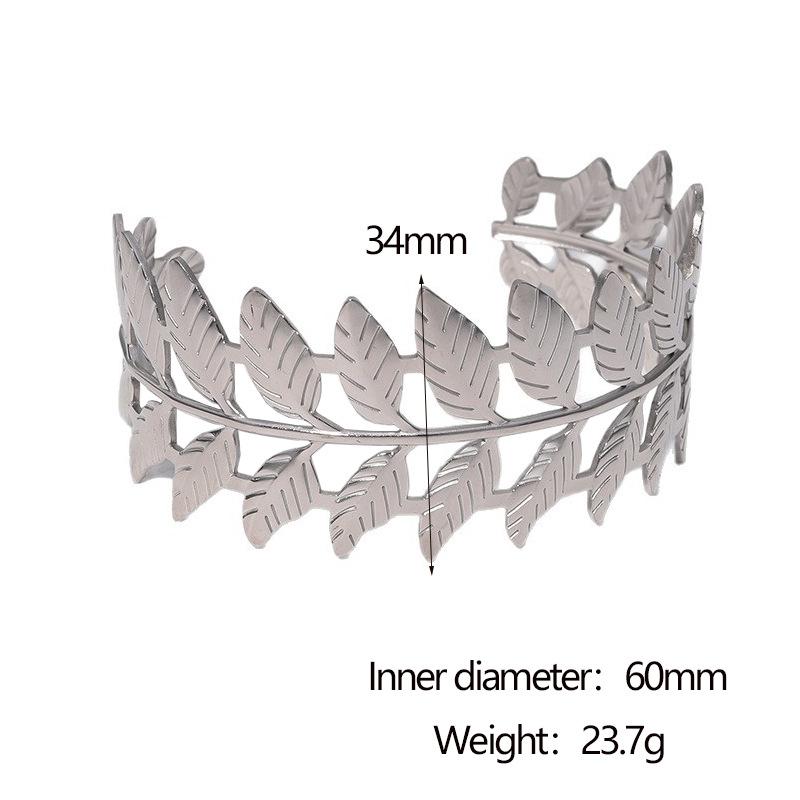 Hypoallergenic Non-tarnish Hot-selling Stainless Steel Leaf Bracelet Fashionable and Versatile Exquisite 18k Gold Bracelet Hand