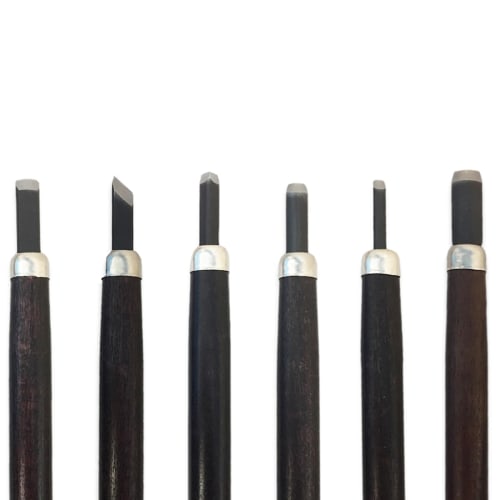 Yoshiharu Carving Knives, Polystyrene Case with Barrel, Right-Handed, Set of 6, HP-6