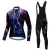 Set Long Sleeve Top Strap Pants Cycling Suit 2026 Autumn Breathable Cycling Suit Set