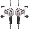 Fishing Rod Reel Combo 24 Ton Carbon 4 Piece Casting Rod and Baitcasting Reel Lure Bass Fishing Sets
